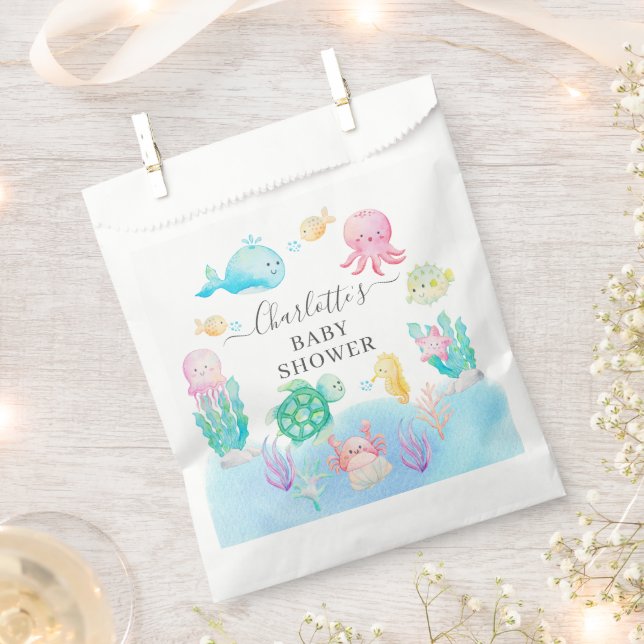Oh Baby Under The Sea Baby Shower Favour Bags (Clipped)