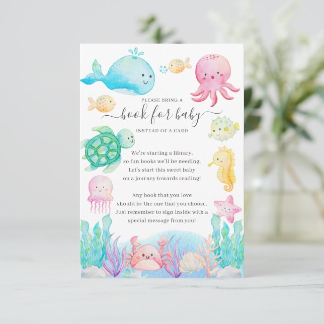 Oh Baby Under The Sea Book for Baby Enclosure Card (Standing Front)