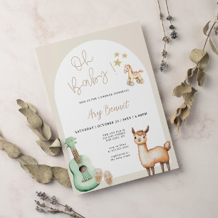 Oh Baby Vintage Toys Gender Neutral Baby Shower Invitation