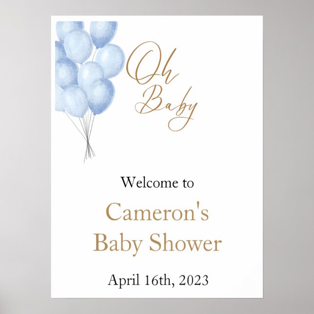 Oh Baby Welcome sign (Front)