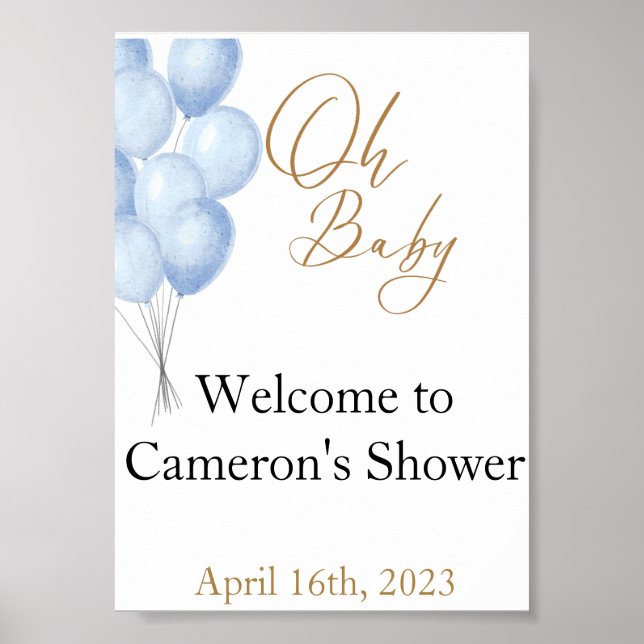 Oh Baby Welcome sign (Front)