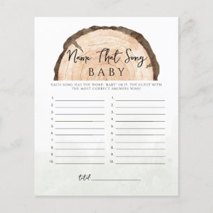 Oh Baby Woodland Rustic Name That Song Game