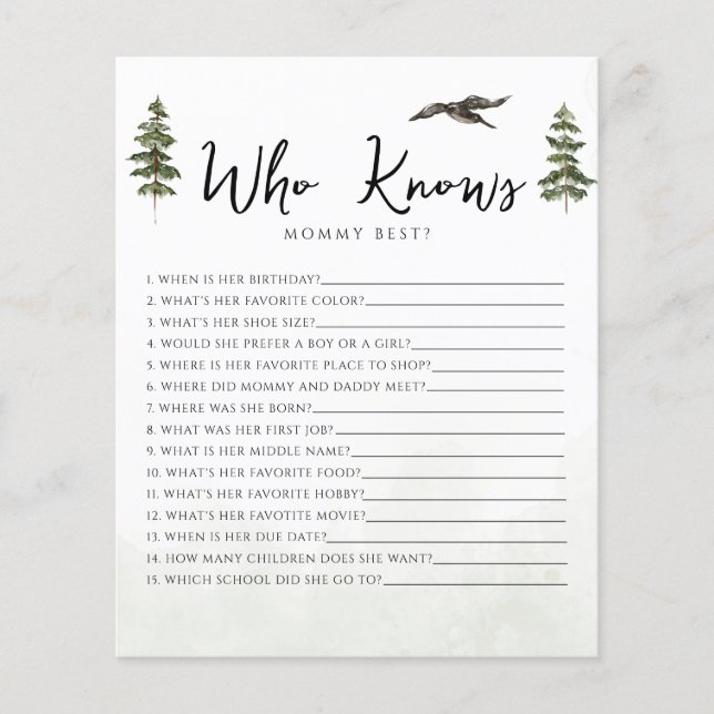 Oh Baby Woodland Who Knows Mummy Baby Game (Front)