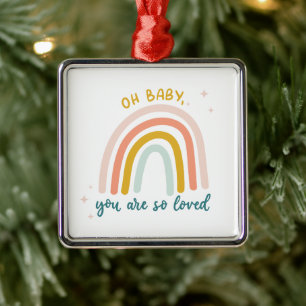 Oh Baby You Are So Loved Metal Tree Decoration