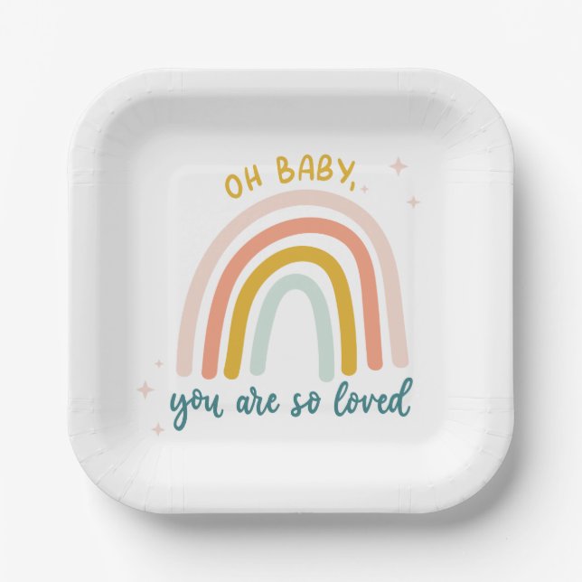 Oh Baby You Are So Loved Paper Plate (Front)