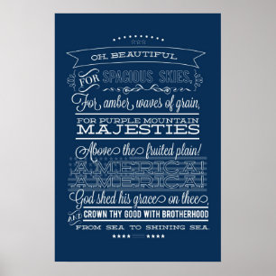 oh beautiful, for spacious skies poster