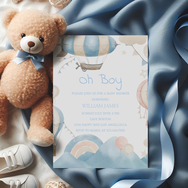 Oh Boy ! a sweet baby shower invitation (Creator Uploaded)