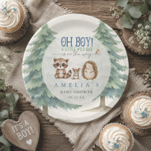 Oh Boy a Wild One on the Way Forest Baby Shower