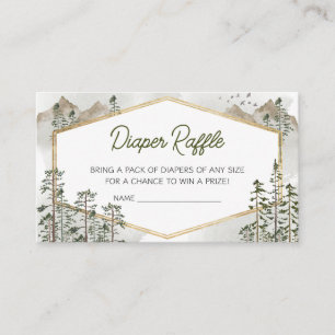 Oh Boy Adventure Begin Baby Shower Diaper Raffle Enclosure Card