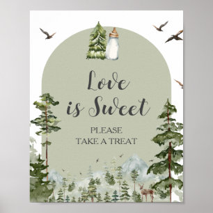 Oh Boy Adventure Pine Forest Love is Sweet Poster