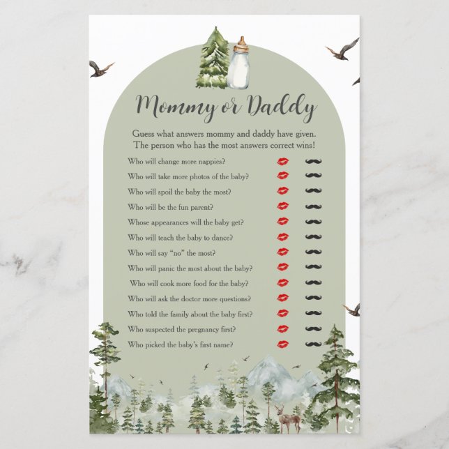 Oh Boy Adventure Pine Forest Mummy or Daddy (Front)