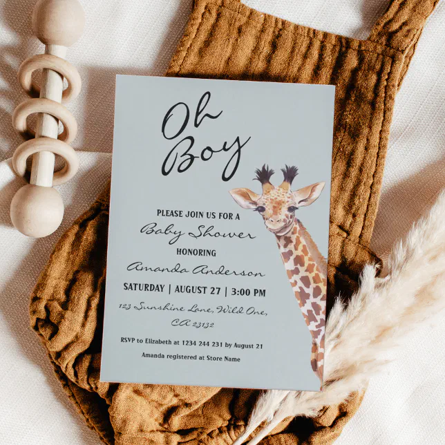 Animal Giraffe Baby Shower Invitations Giraffe Baby Shower Girl