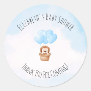 Oh Boy! Baby Shower Classic Round Sticker