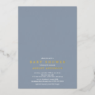 Oh Boy Baby Shower  Foil Invitation
