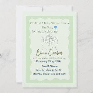 Oh Boy Baby Shower Invitation