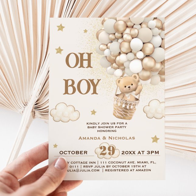 Oh Boy baby shower Invitation (Creator Uploaded)