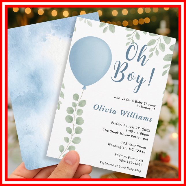 Oh Boy Baby Shower Invitation (Creator Uploaded)