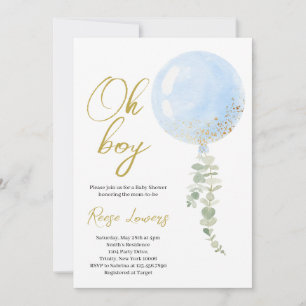 Oh Boy Baby Shower Invitation