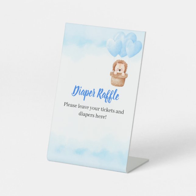 Oh Boy! Baby Shower Pedestal Sign (Front)