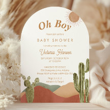 Oh Boy Baby Shower Southwestern Boho Desert