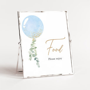 Oh Boy Balloon Baby Shower Food Poster