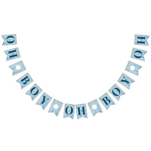 Oh Boy Blue Baby Shower Banner