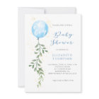 Oh Boy Blue Balloon Soft Greenery Boy Baby Shower