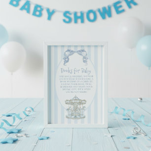 ​Oh Boy Blue Bow Carousel Books for Baby  Enclosure Card