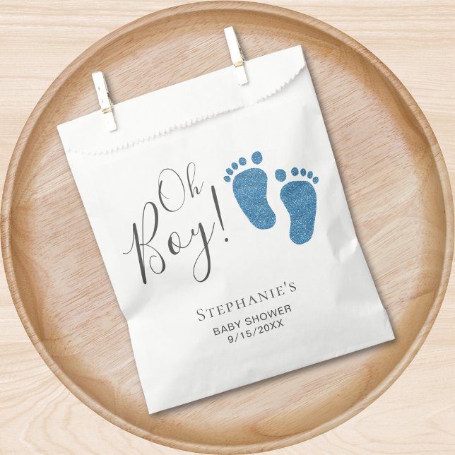 Oh Boy Blue Feet Baby Shower Favour Bags (Creator Uploaded)