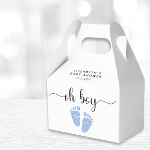 Oh Boy Blue Feet Baby Shower Favour Box