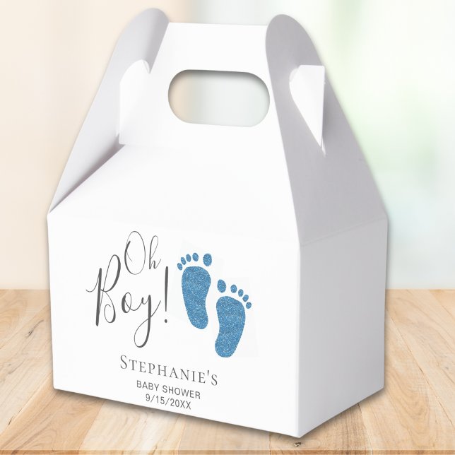 Oh Boy Blue Feet Baby Shower Favour Box (Creator Uploaded)