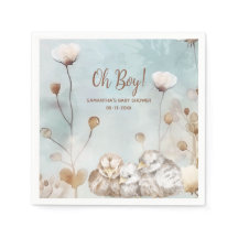 Oh Boy! blue watercolor baby shower