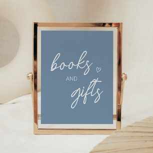 Oh Boy Boho Minimalist Baby Shower Books and Gifts Poster