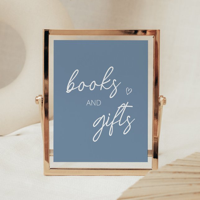 Oh Boy Boho Minimalist Baby Shower Books and Gifts Poster (Boho Minimalist Baby Shower Books and Gifts Sign)