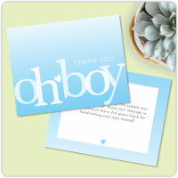 OH BOY Bold Overlay Light Blue Modern Baby Shower