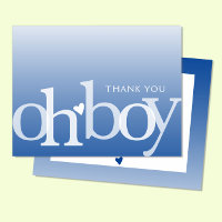 OH BOY Bold Overlay Navy Blue Modern Baby Shower