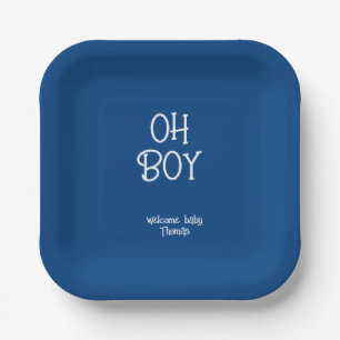 Oh Boy! Boy baby  Paper Plate