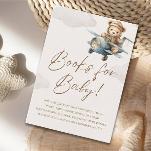 Oh Boy, Brown Bear Baby shower boy Enclosure Card