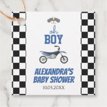 Oh Boy Chequered Dirt Bike Baby Shower