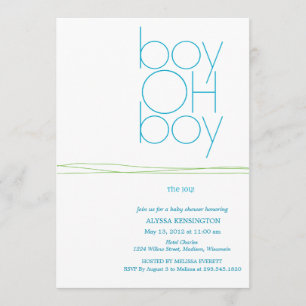 Oh Boy Custom Baby Shower Invitation