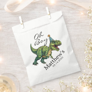 Oh Boy! Cute Dinosaur Baby Shower Favour Bags
