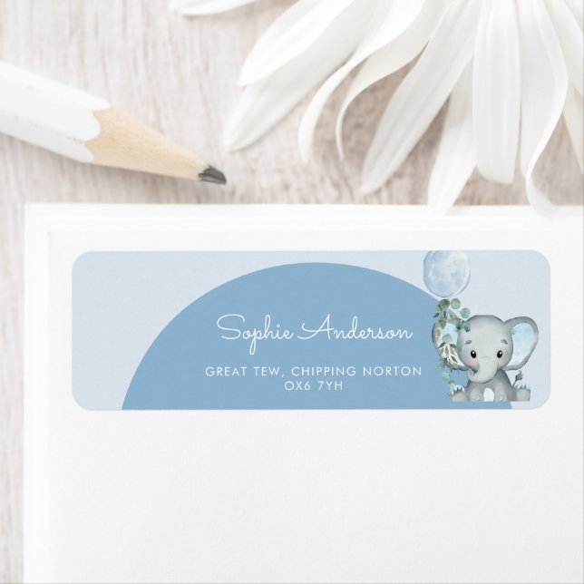 Oh Boy Elephant Boy With Balloon Baby Shower  (Insitu)