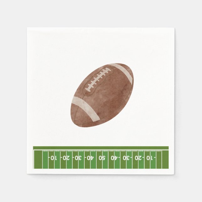 Oh Boy football Baby shower napkin (Front)