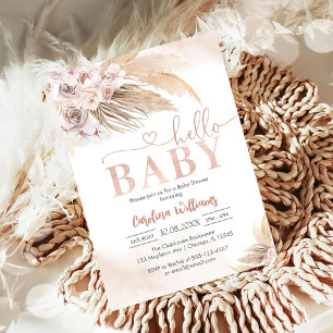 Oh Boy Hello Pampass Baby Shower Invitation
