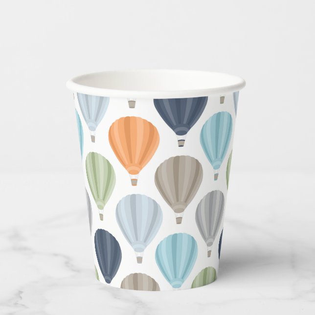 OH BOY Hot Air Balloons Pattern Paper Cups (Front)