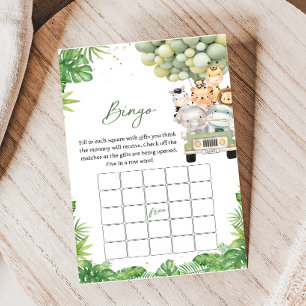 Oh Boy Jungle Safari Baby Shower Bingo Game