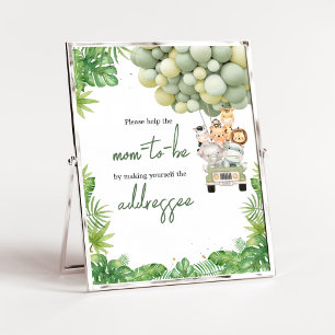 Oh Boy Jungle Safari Baby Shower Envelope Station Poster