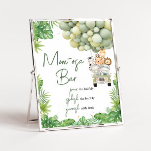 Oh Boy Jungle Safari Baby Shower Mom Osa Bar Poster