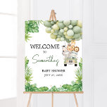 Oh Boy Jungle Safari Baby Shower Welcome Poster<br><div class="desc">Make your event special with this Safari Animals Baby Shower with our cute and lovely printable Welcome Sign featuring adorable Safari Animals Baby Shower theme. Download,  personalise,  and create lasting memories with this perfect touch for your joyous celebration!

BS731</div>
