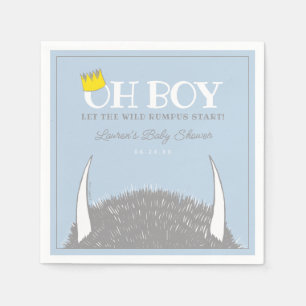 Oh Boy   Let the Wild Rumpus Start Baby Shower Napkin